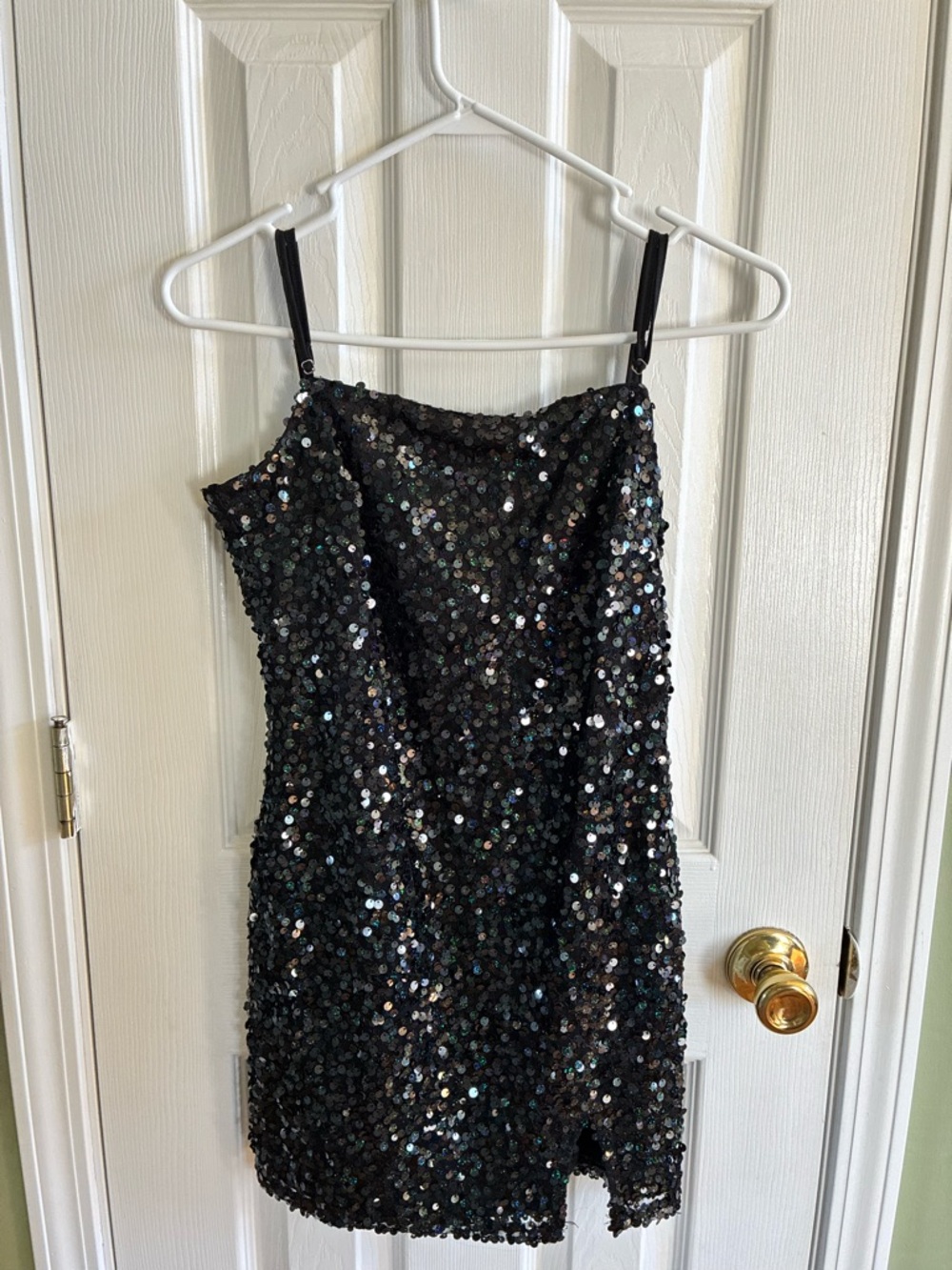 wild fable Black Sequin Mini Slip Dress
